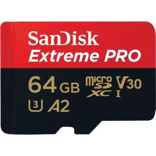SanDisk Extreme PRO 64 GB microSDXC, Speicherkarte (UHS-I U3, Class 10, V30, A2)