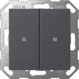 Gira Taster mit Wippe zweifach für Gira One und KNX System 55 (anthrazit, Retail)