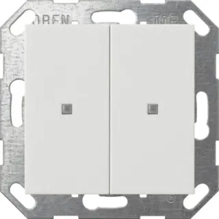 Gira Taster mit Wippe zweifach für Gira One und KNX System 55 glänzend Kunststoff (weiß (glänzend), Retail)