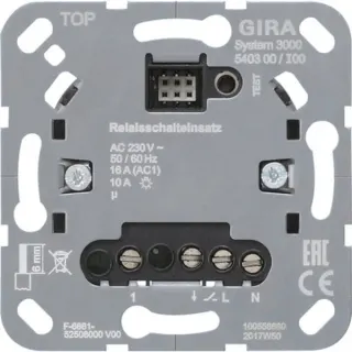 Gira Relaisschalteinsatz System 3000, Schalten von Beleuchtungen und einphasigen Motoren (Retail)