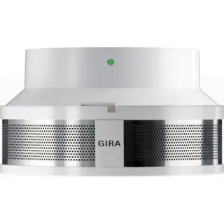 Gira Rauchwarnmelder Dual mit Netzspannung 230 Volt und Dual Sockel, Typ 233702, Rauchmelder (weiß, Retail)