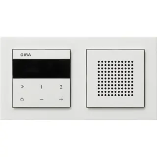 Gira Unterputz-Radio Internet-Protokoll Lautsprecher mit Rahmen E2 Typ 232029, Internetradio (weiß (glänzend), Retail)