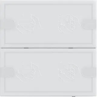 Gira KNX Tastsensor Komfort Zweifach für Gira One und KNX mit Raumthermostat (weiß, Retail)