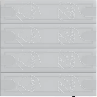 Gira KNX Tastsensor Komfort vierfach für Gira One und KNX mit Raumthermostat (anthrazit, Retail)
