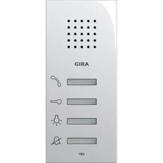 Gira Wohnungsstation Freisprechen Aufputz Kunststoff System 55 mit Schaltfunktionen und Freisprechen (weiß (glänzend), Retail)