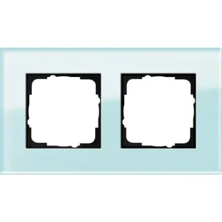Gira Abdeckrahmen 2-fach Glas Esprit System 55, Unterputzmontage, glänzend, IP21 (mint, Retail)