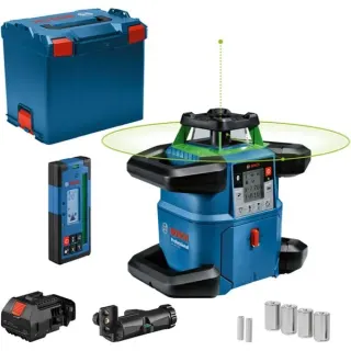 Bosch Professional Akku-Rotationslaser GRL 650 CVHG Professional, 18Volt (blau, ohne Akku und Ladegerät, grüne Laserlinie, in L-BOXX)