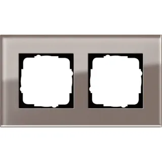 Gira Abdeckrahmen zweifach Esprit Glas Umbra 0212122 (Retail)