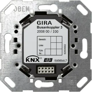 0 Busankoppler 3 für KNX System Typ 200800 Unterputz mit Krallen- und Schraubbefestigung, Adapter (weiß, Retail)