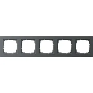 Gira Abdeckrahmen fünffach E2 System 55 Typ 021523 Kunststoff Thermoplast IP20 (anthrazit, Retail)