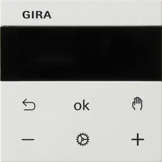 Gira Raumtemperaturregler Bluetooth System 3000, Bedienung mit mobilem Endgerät, Typ 539403, Heizungsthermostat (weiß (glänzend), Retail)