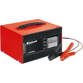 EINHELL Batterie-Ladegerät CC-BC 10 E (rot/schwarz, für Kfz- und Motorradbatterien)