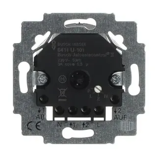 Busch-Jaeger Jalousiecontrol-Einsatz 2 Schließer 3 Ampere 690 Voltampere Typ 6411 U-101, Schalter (schwarz (glänzend), Retail)