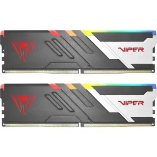 Patriot DIMM 32 GB DDR5-5600 (2x 16 GB) Dual-Kit, Arbeitsspeicher (schwarz/weiß, PVVR532G560C36K, Viper Venom RGB, INTEL XMP)