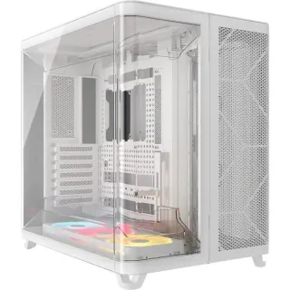 Corsair AIR 5400 LX-R LINK , Tower-Gehäuse (weiß, Panoramic Glass)