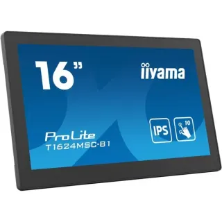 iiyama ProLite T1624MSC-B1, LED-Monitor (39.5 cm (15.6 Zoll), schwarz, FullHD, IPS, Touchscreen, HDMI)