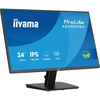 iiyama Prolite X2492HSU-B1, LED-Monitor (60.5 cm (24 Zoll), schwarz (matt), FullHD, IPS, HDMI, DP, USB-Hub, 120Hz Panel)