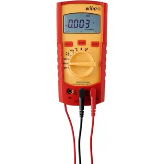 Wiha Digitales Multimeter 45215, bis 1.000 V AC, CAT IV, Messgerät (rot/gelb)