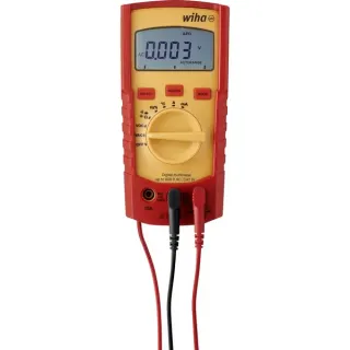 Wiha Digitales Multimeter 45218, bis 600 V AC, CAT IV, Messgerät (rot/gelb)