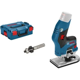 Bosch Professional Akku-Kantenfräse GKF 12V-8 Professional solo, 12Volt, Oberfräse (blau/schwarz, ohne Akku und Ladegerät, in L-BOXX)