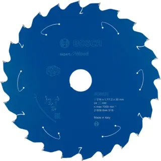 Bosch Professional EXPERT Wood Kreissägeblatt, Ø 216mm, 24Z (Bohrung 30mm, für Akku-Kappsägen)