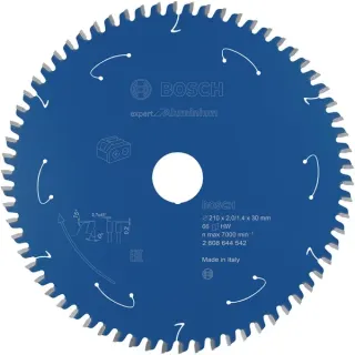 Bosch Professional Kreissägeblatt Expert for Aluminium, Ø 210mm, 66Z (Bohrung 30mm, für Akku-Tischkreissägen)