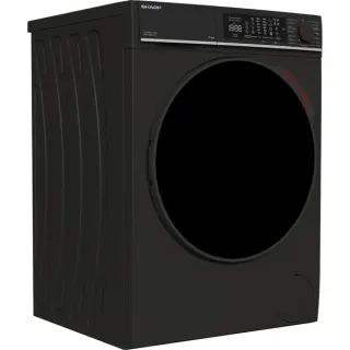 SHARP ES-MNFL814CMA-DE, Waschmaschine (schwarz (matt), WIFI, Advanced Inverter Motor)