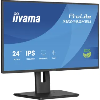 iiyama Prolite XB2492HSU-B1, LED-Monitor (60.5 cm (24 Zoll), schwarz (matt), FullHD, IPS, HDMI, DP, USB-Hub, Verstellbarer Standfuß, 120Hz Panel)