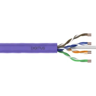 Digitus Professional Cat.6 U/UTP Verlegekabel simplex, B2ca (violett, 100 Meter Rolle)
