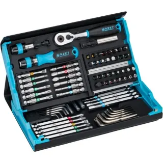 Hazet SmartCase Bit-Satz 2200SC-31, 73-teilig (schwarz/blau, 1/4", mit Umschaltknarre)
