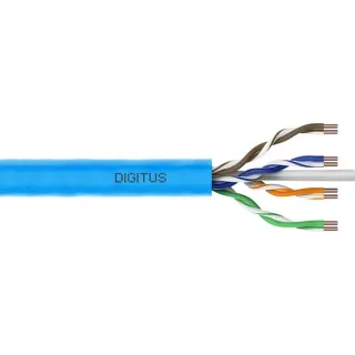 Digitus Professional Cat.6a U/UTP Verlegekabel simplex, Cca (blau, 100 Meter Easy Pull Box)