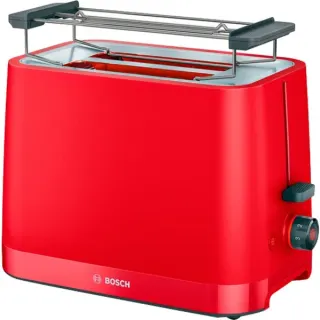 Bosch Home Kompakt-Toaster MyMoment TAT3M124 (rot, 950 Watt, für 2 Scheiben Toast)