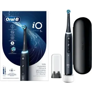 Oral-B iO Series 5, Elektrische Zahnbürste (schwarz, Matt Black)