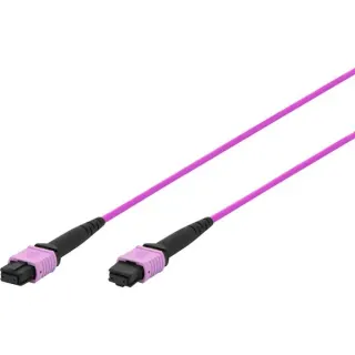 Digitus Glasfaser-Patchkabel, MPO Buchse, OM4, Methode A (violett, 3 Meter)