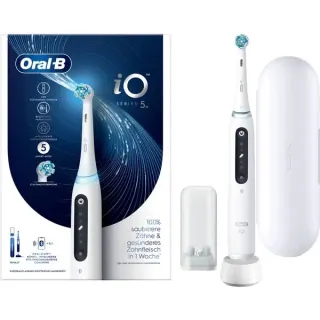 Oral-B iO Series 5, Elektrische Zahnbürste (weiß, Quite White)