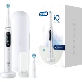 Oral-B iO Series 8N, Elektrische Zahnbürste (weiß, White Alabaster)