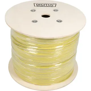 Digitus Professional Cat.7a S/FTP Verlegekabel simplex, B2ca (gelb, 1.000 Meter Trommel)