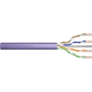 Digitus Professional Cat.6 U/UTP Verlegekabel simplex, Dca (violett, 500 Meter Trommel)