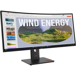 Lenovo ThinkVision T34WD-40, LED-Monitor (86.4 cm (34 Zoll), schwarz, WQHD, VA, Curved, USB-C, HDMI, DP, USB-Hub, 120Hz Panel)