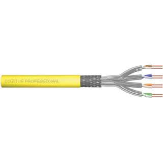Digitus Professional Cat.7a S/FTP Verlegekabel simplex, Cca (gelb, 1.000 Meter Trommel)