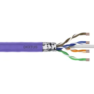 Digitus Professional Cat.6 F/UTP Verlegekabel simplex, Cca (violett, 305 Meter Trommel)