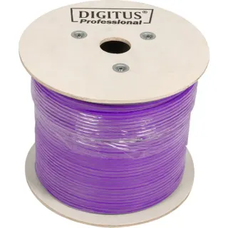 Digitus Professional Cat.6 F/UTP Verlegekabel simplex, Cca (violett, 500 Meter Trommel)