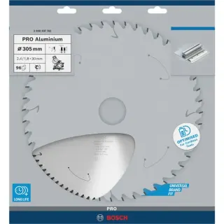 Bosch Professional PRO Aluminium cordless Kreissägeblatt, Ø 305mm, 96Z (Bohrung 30mm, für Akku-Kappsägen)