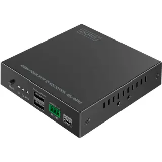 Digitus HDMI Fiber KVM IP Receiver, KVM-Switch (schwarz, 4K/60Hz)