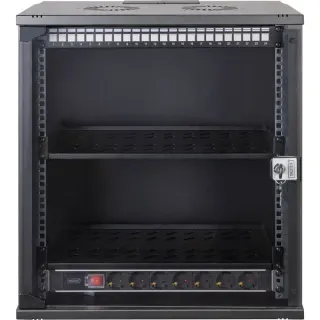 Digitus Netzwerk-Set SOHO Pro 19" 540x400 mm (BxT), IT-Schrank (schwarz, 12 Höheneinheiten)