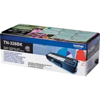 Brother TN-328BK schwarz, Toner (Retail)