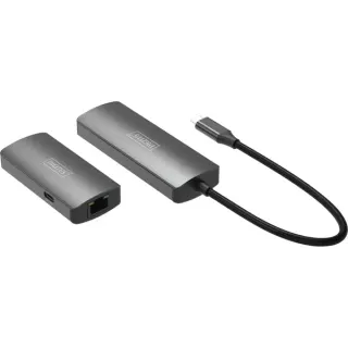 Digitus 4K Video Extender USB-C > HDMI, 30 Meter, HDMI Verlängerung (schwarz, Sendeeinheit + Empfängereinheit)
