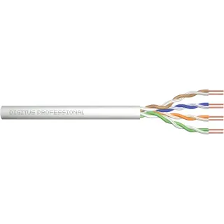 Digitus Professional ASSNET250 Cat.6 U/UTP Verlegekabel simplex, Eca (grau, 305 Meter Trommel)