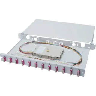Digitus LWL Spleißbox, 1HE, bestückt, 12x SC DX, OM4