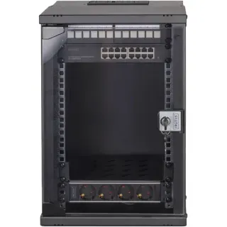Digitus Netzwerk-Set SOHO Pro 10" 315x300 mm (BxT), IT-Schrank (schwarz, 9 Höheneinheiten)